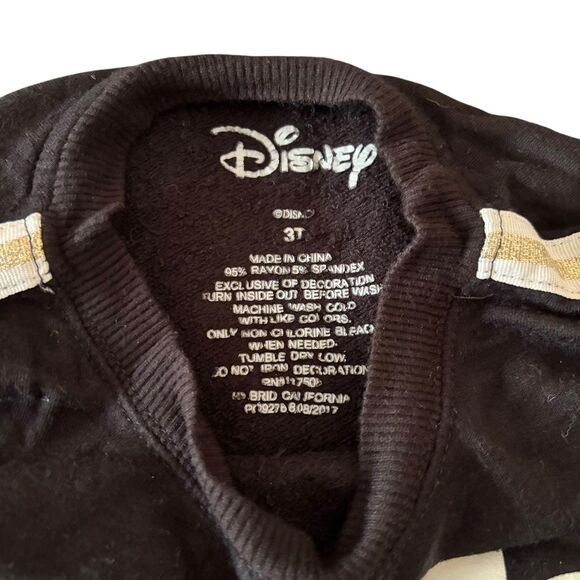 Disney Mickey Mouse Outfit Set Girls 3T Black Gray Gold 2 Piece Sweatshirt Tutu - Picture 8 of 9